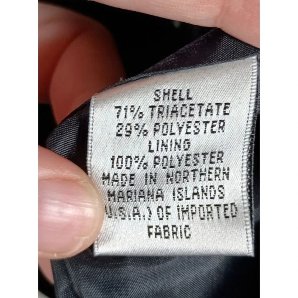 Talbots Petites Black Single Button Workwear Career Womens Blazer Size 12W